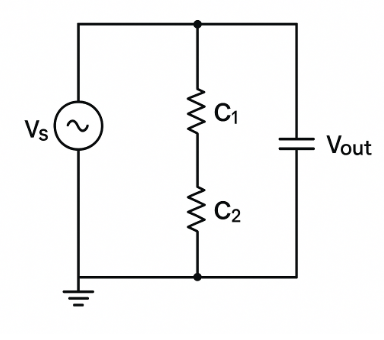 Capacitive Voltage Dividers in AC Circuits